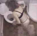 An overhead camera allows us to observe 5 cute girls wiping themselves after taking dumps. Clearly shows poop in toilet. No audio, but nice clip.